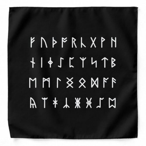 Runic Alphabet Futhorc Bandana