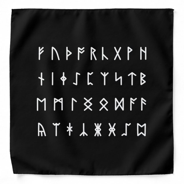 Runic Alphabet [Futhorc] Bandana (Front)