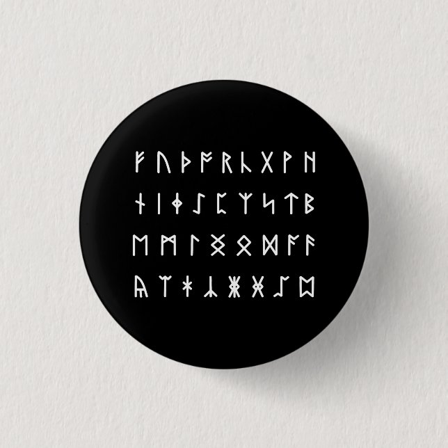 Runic Alphabet [Futhorc] Button (Front)