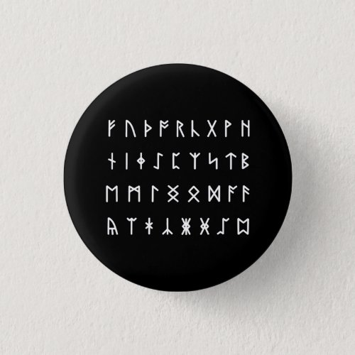 Runic Alphabet Futhorc Button