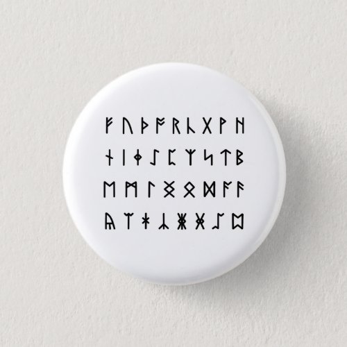 Runic Alphabet Futhorc Button