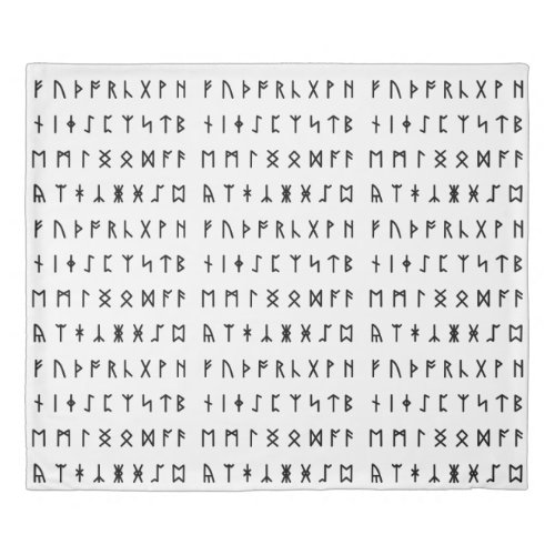 Runic Alphabet Futhorc Duvet Cover