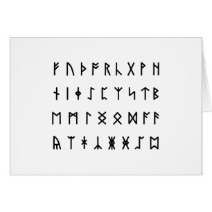 Runic Alphabet [Futhorc] Greeting Card