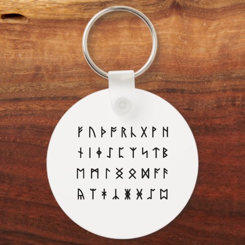 Runic Alphabet Futhorc Keychain