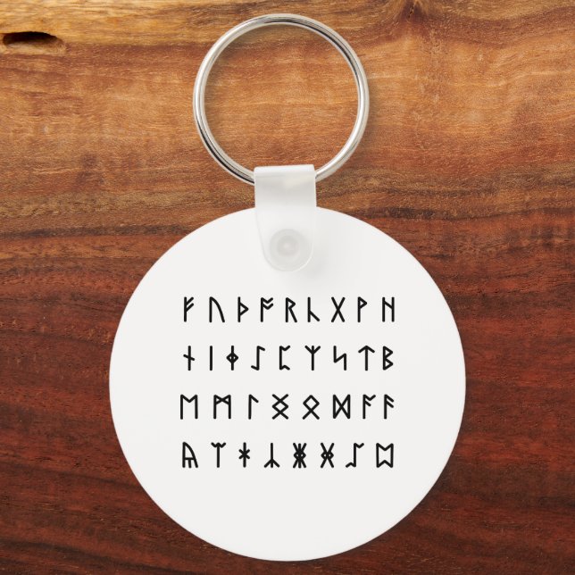 Runic Alphabet [Futhorc] Keychain (Front)