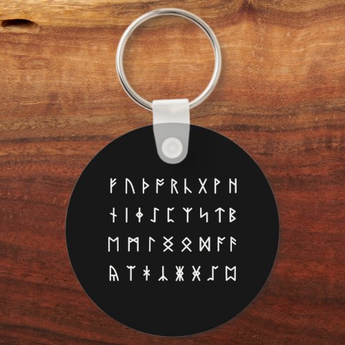 Runic Alphabet Futhorc Keychain