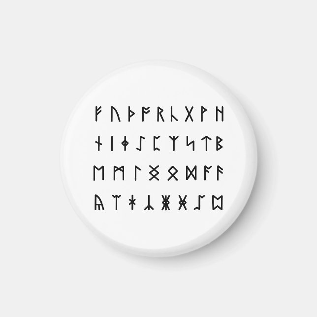 Runic Alphabet [Futhorc] Magnet (Front)
