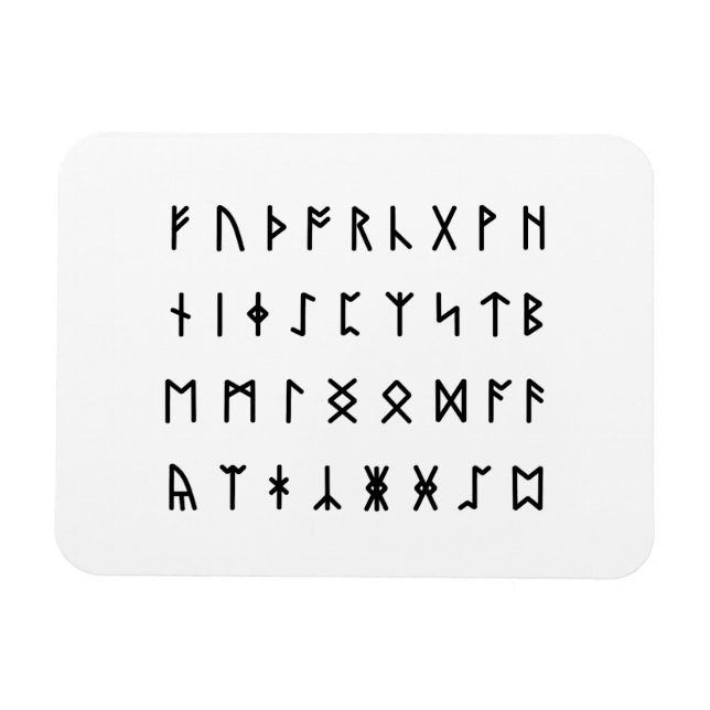 Runic Alphabet [Futhorc] Magnet (Horizontal)