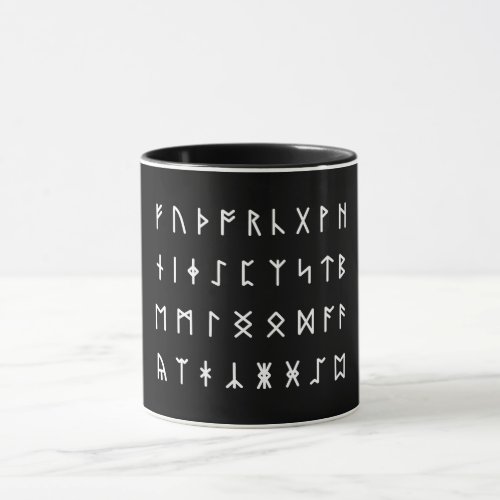 Runic Alphabet Futhorc Mug