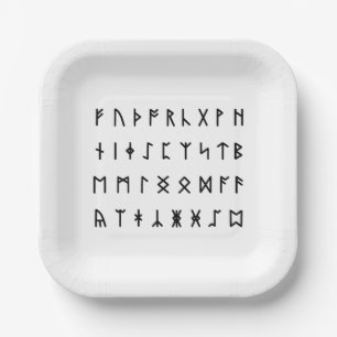 Runic Alphabet [Futhorc] Paper Plates