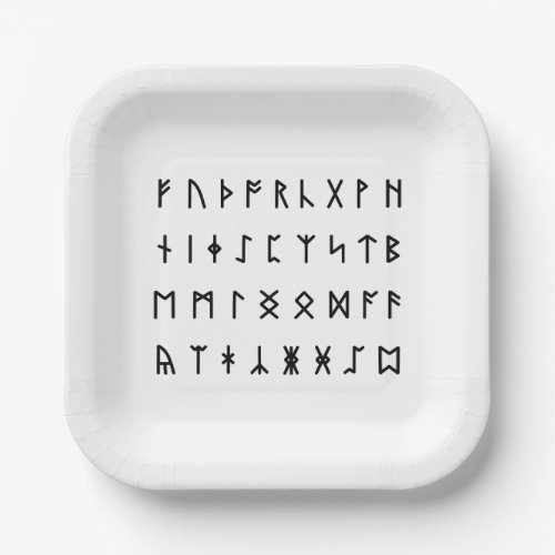 Runic Alphabet Futhorc Paper Plates