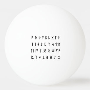 Runic Alphabet [Futhorc] Ping Pong Ball