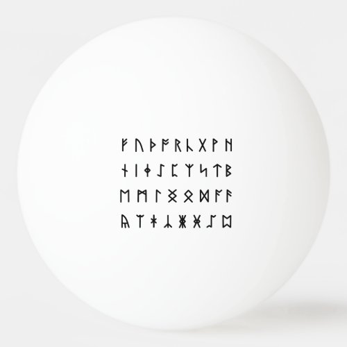 Runic Alphabet Futhorc Ping Pong Ball
