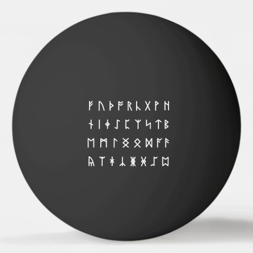 Runic Alphabet Futhorc Ping Pong Ball