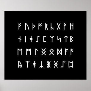 Runic Alphabet [Futhorc] Poster