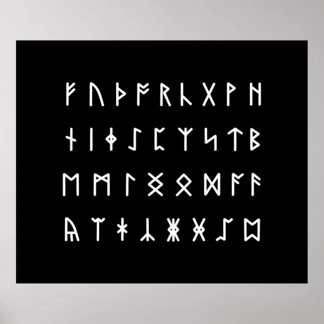 Runic Alphabet [Futhorc] Poster | Zazzle
