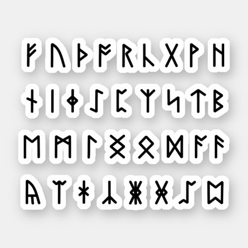 Runic Alphabet Futhorc Sticker