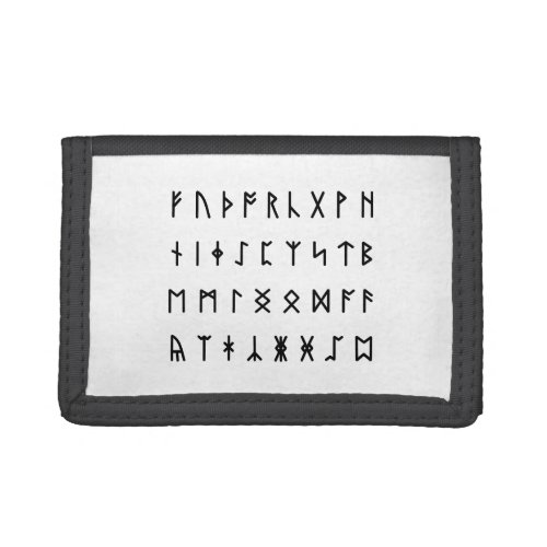 Runic Alphabet Futhorc Trifold Wallet