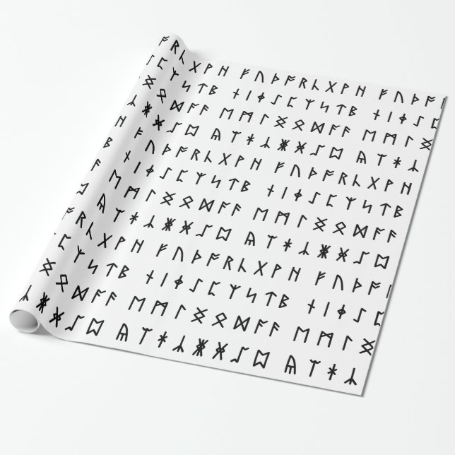 Runic Alphabet [Futhorc] Wrapping Paper (Unrolled)