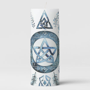 Runic Nordic Pillar Candle