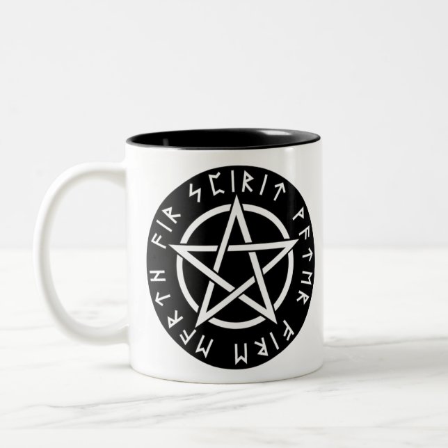 Runic Pentacle Coffee Cup (Left)