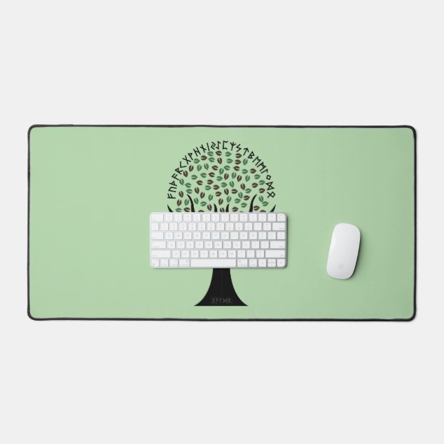 Runic Tree Desk Mat (Keyboard & Mouse)