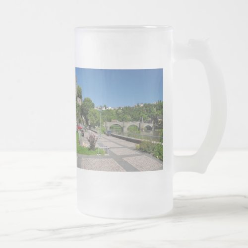 Runk at the tap frosted glass beer mug