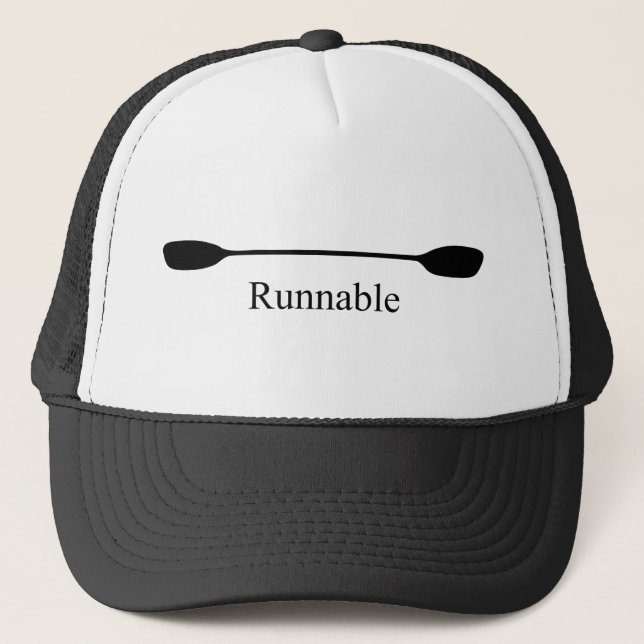 Runnable Kayak Paddle Trucker Hat (Front)