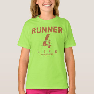 Runner 4 Life - Pink And Lime Green T-Shirt
