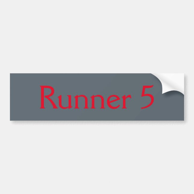 Runner 5 bumper sticker (Front)