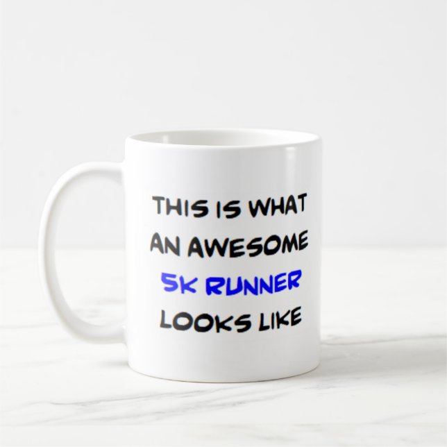 runner 5k, awesome coffee mug (Left)