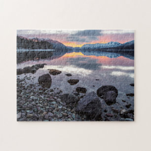 Runner Apgar Mountains Montana. Jigsaw Puzzle