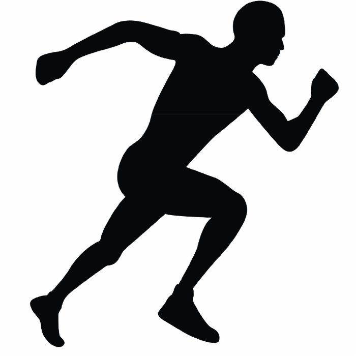 Runner Black Silhouette Shadow Photo Cut Out