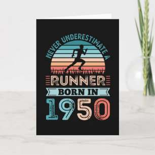 Runner born in 1950 70th Birthday Gift Running Dad Card