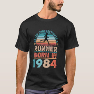 Runner born in 1984 40th Birthday Gift Running Dad T-Shirt