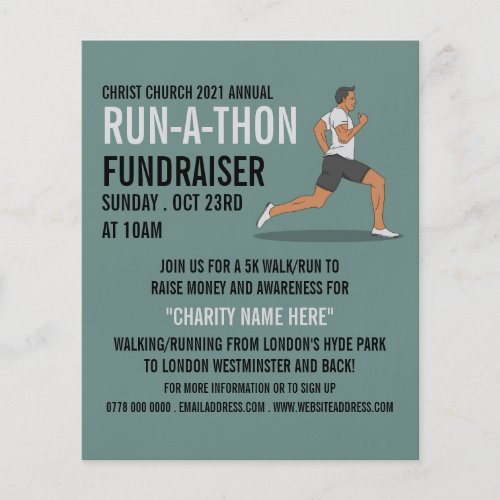 Runner Charity Run_Walk_a_Thon Event Advertising Flyer