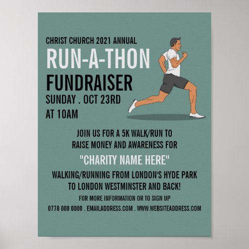 Runner Charity Run_Walk_a_Thon Event Advertising Poster