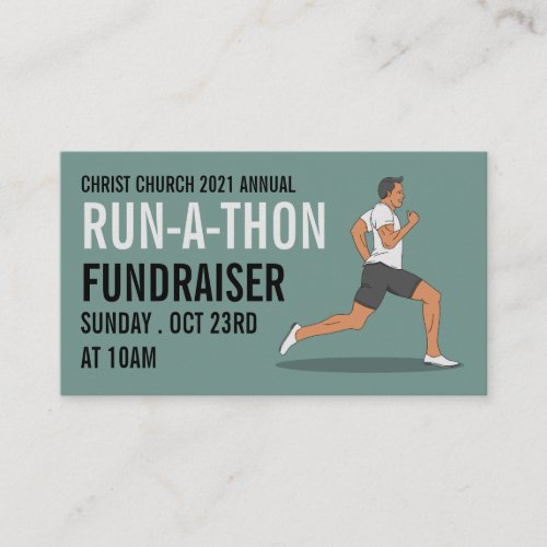 Runner Charity Run_Walk_a_Thon Event Business Card
