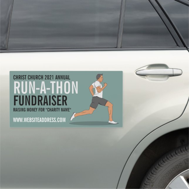 Runner, Charity Run-Walk-a-Thon Event Car Magnet (In Situ)