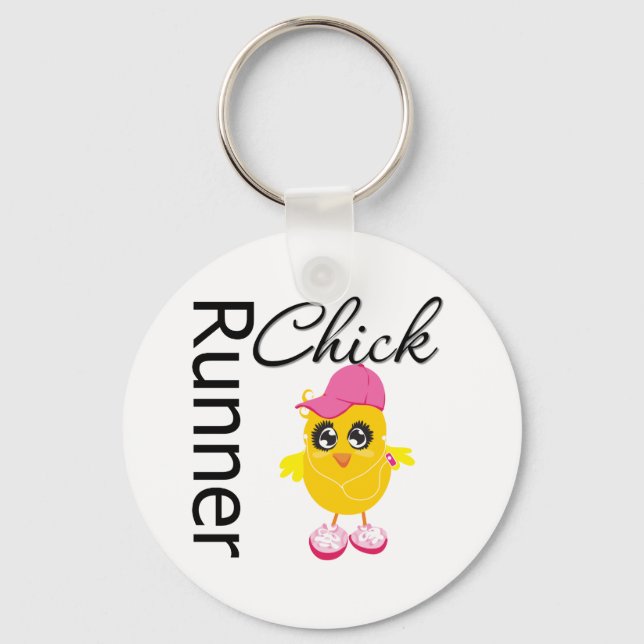 Runner Chick Keychain (Front)