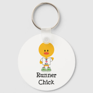 Runner Chick Peace Love 13.1 Key Chain