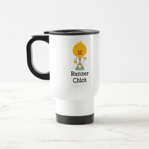 Runner Chick Peace Love 131 Travel Mug