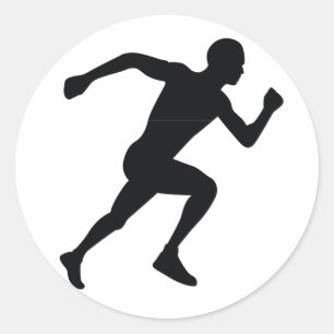 Runner Classic Round Sticker