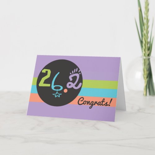 Runner Congrats Eclectic 262 Marathon Card