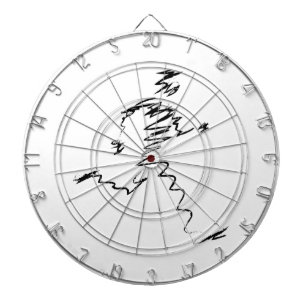Runner cool illustration dartboard with darts
