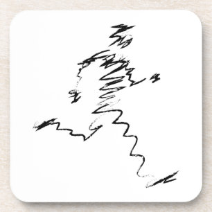 Runner cool illustration drink coaster