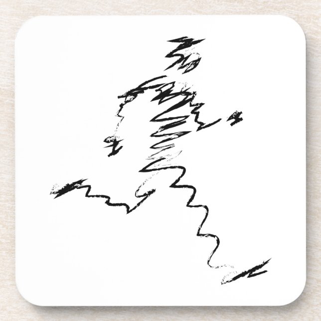 Runner cool illustration drink coaster (Front)