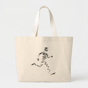Runner cool illustration large tote bag