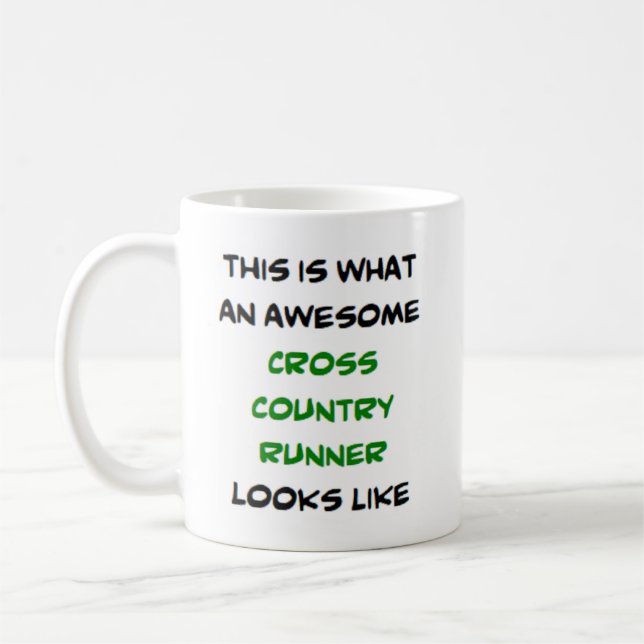 runner cross country, awesome coffee mug (Left)