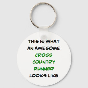 runner cross country, awesome keychain